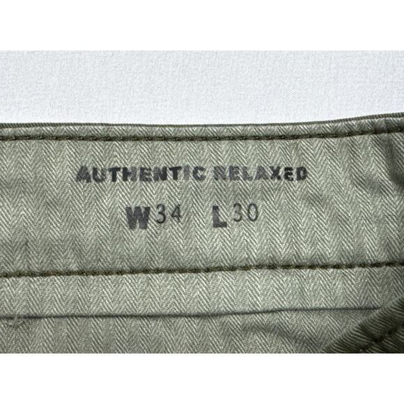 Levi's XX Chino Men's Authentic Relaxed Green Chino Pants - Size 34x30 (35x27.5) - Picture 5 of 8